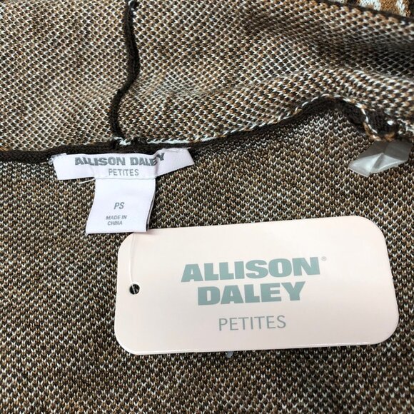 ALLISON DALEY $69 ANIMAL PRINT OPEN CARDIGAN SWEATER SM NWT - Picture 7 of 8